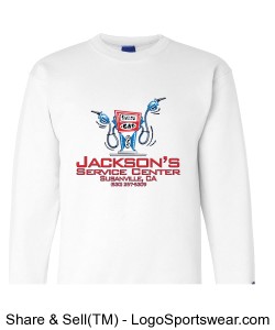 Jackson's Large Logo Adult Crew Sweatshirt Design Zoom