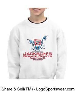 Jackson's Large Logo YOUTH Crew Sweatshirt Design Zoom
